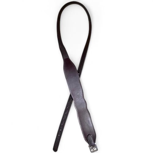 Majestic Ally Wide Body English Stirrup Leathers for Equestrian Riding, Black, Brown, Chestnut, 48-54-60 Inch - color: Brown, size: 54"