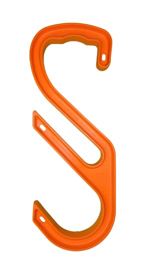 HIGH 5 Hook Double - Heavy Duty, Industrial Safety Hook for Hanging Cables, Cords, Hoses and Welding Leads. 250 lb Capacity (Box of 20)