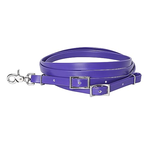 HILASON Western Horse Biothane Leather Rein, Full Size - color: Purple