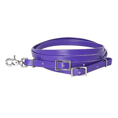 HILASON Western Horse Biothane Leather Rein, Full Size - color: Purple
