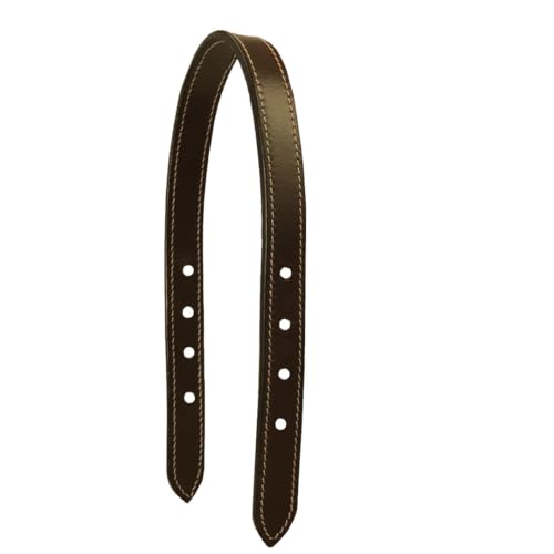 Derby Originals Replaceable Crown Horse Safety Halter Premium Double Layer Leather Double Stitched Heavy Duty Crown - size: 22.5" Cob
