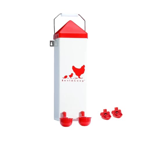 RentACoop 2 Gallon High Rise Chicken Waterer with Cups & Nipples