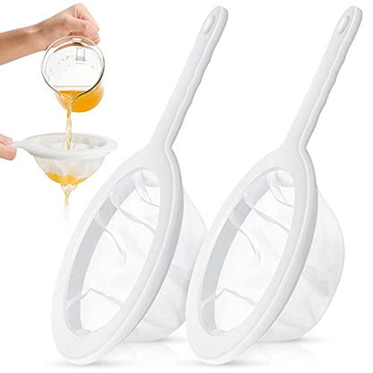 Zopeal 2 Pcs Ultra Fine Mesh Plastic Strainer for Kefir Grain, 80/300 Mesh - size: 80/300 Mesh