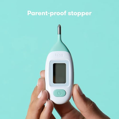 Frida Baby Digital Rectal Thermometer for Babies, Newborns & Infants | Quick & Accurate Fever Check, Water Resistant, Clear Case, Memory Holds Last 10 Readings