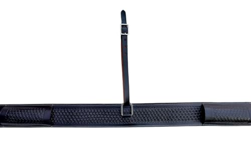 Western Leather Horse Roper Back Cinch Billets,Girth Saddle Billets Tack,Handcrafted Flank Saddle Cinch - color: Black