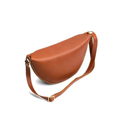 Portland Leather Goods Koala Sling Bag - Adjustable Full-Grain Leather - color: Honey, size: Medium