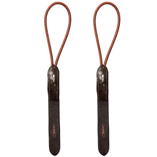 Exion Rope Pelham Bit Converters for English Horse Bridle – Premium Vegetable Tanned Leather Roundings – Single Rein Conversion for Eventing & Jumping – Stainless Steel Hardware – One Pair - color: Havana Brown