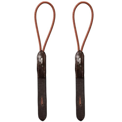 Exion Rope Pelham Bit Converters for English Horse Bridle – Premium Vegetable Tanned Leather Roundings – Single Rein Conversion for Eventing & Jumping – Stainless Steel Hardware – One Pair - color: Havana Brown