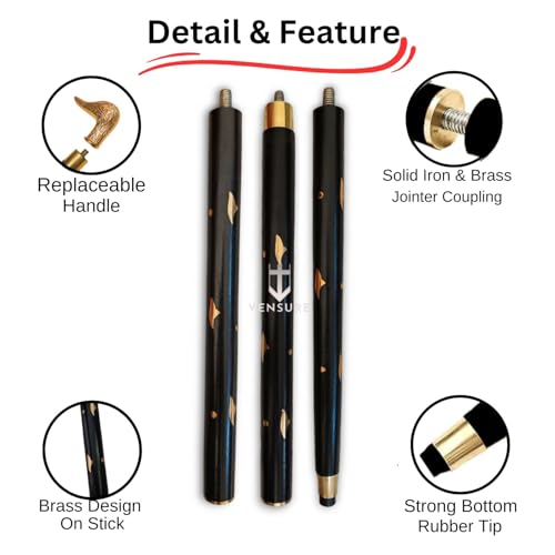 Vintage Antique Walking Cane Black Wooden Walking Stick with Golden Brass Designer Duck Handle Wooden Walking Cane for Men & Women, Fancy Canes, Ideal Gift