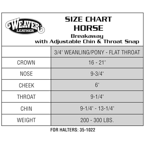Weaver Equine Breakaway Horse Halter, Supple Leather Crown, Adjustable Chin & Throat Snap Halters for Horses, Equine Tack,Pony Size, Black