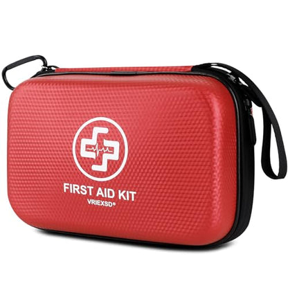 VRIEXSD Premium 320-Piece First Aid Kit, Waterproof EVA Hard Shell Case,Red | Compact Design Emergency Medical Kits with Comprehensive Supplies For Home, Camping, Car, Hiking, Travel, Businesses, Outdoor - color: Red