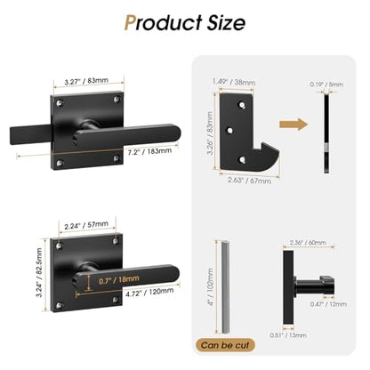 Double Sided Gate Latch, Heavy Duty Gate Latch for Wooden Fence - size: GL01 - Right Inswing Gate