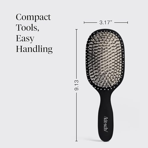 Kitsch Smooth & Polish Hair Brushes For Women and Men - Black - color: Black