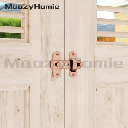 4 Inch Flip Latch Gate Latches, 180 Degree Flip Barn Door Lock Latch, Heavy Duty SUS304 Stainless Steel Flip Sliding Latch, Bolt Buckle Lock for Barn Wood Sliding Doors, Red Bronze, 2 Pack - color: Red Bronze