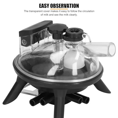 Cow Milking Cluster with 4 Silicone Teatcups, 240CC Milk Claw