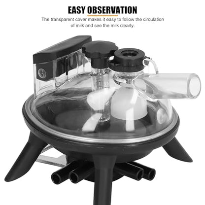 Cow Milking Cluster with 4 Silicone Teatcups, 240CC Milk Claw