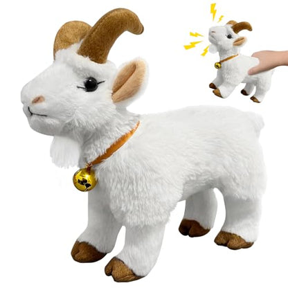 WYZOID Screaming Goat Toy, Screaming Goat Plush Toy, Makes Fun Screaming Goat Sounds, Features Goat Bell, Fun Gifts for Friends and Co-Workers