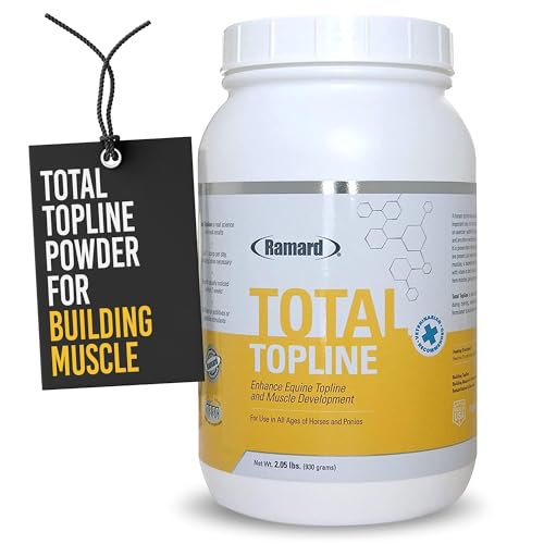 Ramard Total Topline Powder Horse Supplements - Build and Maintain Muscle Tissue During Recovery for Foals and Horses - Protein & Amino Energy Horse Supplement - 2lb Tub