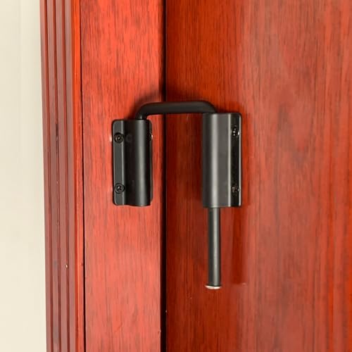 Patio Sliding Door Loop,2.36in 90/180 Degree Sliding Glass Door Latch，Security for Screen Door,Rv Sliding Door Latch,Barn Door Lock Latch,Security to Enhance Home Safety (Black 1 pcs) - color: black 1 pcs