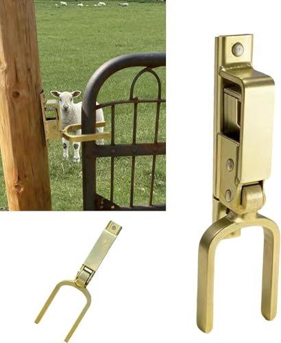 Instant Locking Gate Latch – Heavy-Duty One-Hand Gate Latch for Farm, Ranch & Backyard | Automatic Spring Lock, Rust-Resistant Steel, Easy Install on Wood, Metal & Pipe Gates（1PCS