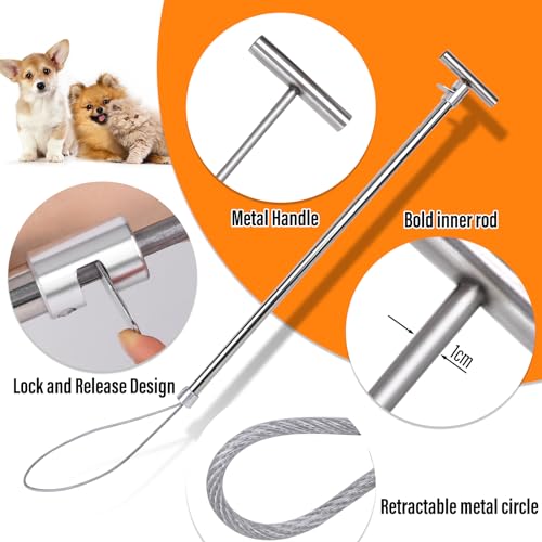 Dog Catcher Pole, Animal Catch Control Tool with Flashlight Non-Slip Tape