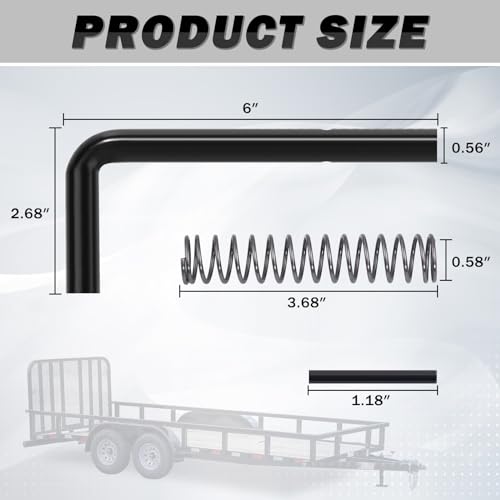 4Pack 819T Trailer Gate Spring Latch Kit with Spring & 2 Style Pins - color: 4 PCS