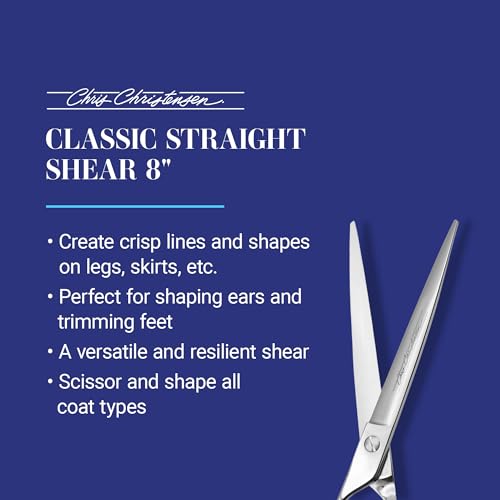 Chris Christensen Classic Series Grooming Shears, Full Set of Shears With Case, Groom Like a Professional, Any Skill Level, Made From 440C Japanese Steel - size: 7-8.5 inch Set of all 4 Shear Types