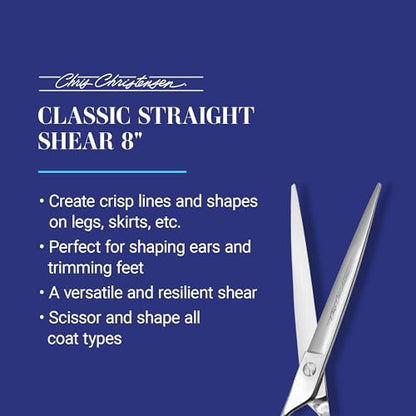 Chris Christensen Classic Series Grooming Shears, Full Set of Shears With Case, Groom Like a Professional, Any Skill Level, Made From 440C Japanese Steel - size: 7-8.5 inch Set of all 4 Shear Types