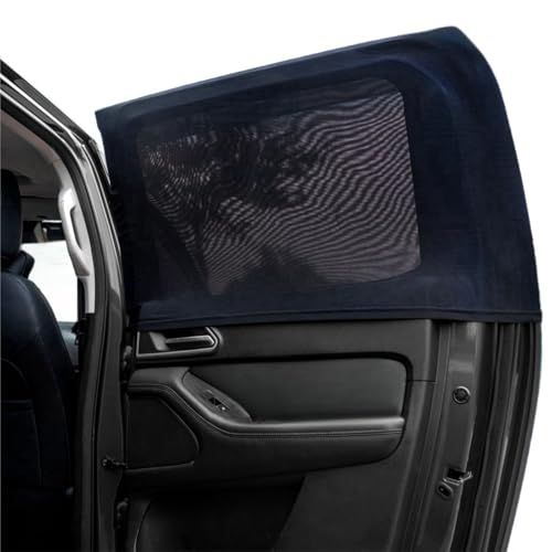 2 Pack Universal Car Rear Window Screen 25" x43'' for SUV, Pickup, Truck | Elastic Breathable UV Protection Car Window Cover for Camping Overnight Sleeping Baby Feeding Privacy Net for Ventilation - size: 25" x 43"