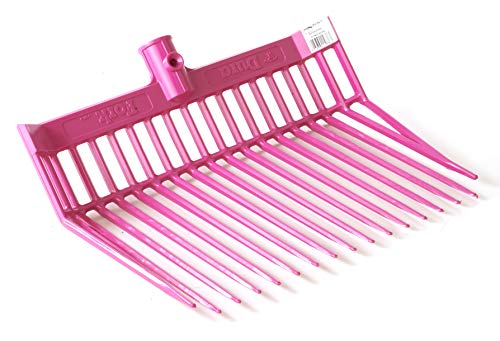 Little Giant® DuraFork Pitch Fork Replacement Head | Durable Polycarbonate Stable Fork Head with Angled Tines | Manure Fork | Made in USA (Pack of 1, Hot Pink)
