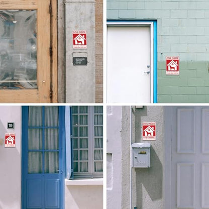 WADORN 10Pcs Dog Inside in Case of Emergency Please Save Our Dog Sticker, Dog Inside Decals Dog Rescue Sticker Dog Alert Labels Waterproof Self-Adhesive Vinyl Decals for Outdoor Window 7.08x5.12 Inch - style: Dog Inside