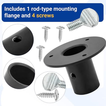 1202 Bird Feeder Pole Mount Flange for Birds Choice 1 in Poles | Bird Feeder 1202 Pole Mounting Flange, Black