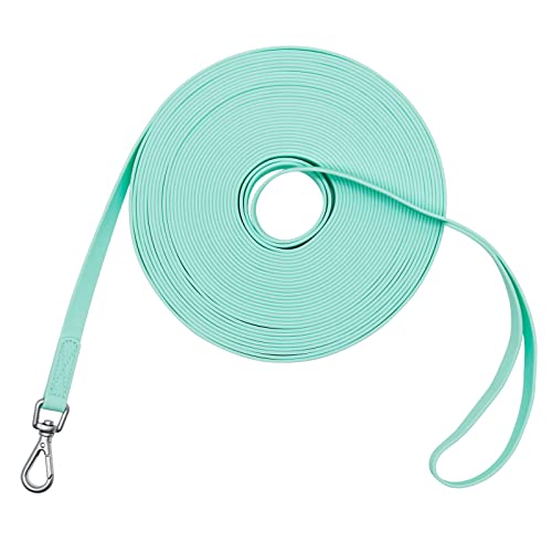 Waterproof Dog Training Leash 50FT 30FT 15FT 10FT 5FT Heavy Duty Recall Long Lead for Large Medium Small Dogs (5FT, Mint Green) - color: Mint Green, size: 5FT