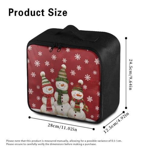 Christmas Pet First Aid Bag Empty Travel Rescue Pouch Medical Bags First Responder Storage Compact Medicine Bag for Car Home Office Kitchen Outdoor Snowman Trio - color: Christmas Snowman Trio