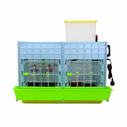 Hatching Time 15" Chick Brooders Stackable & 2-Section Options, Automatic Heating, Easy-Clean Tray, Includes Feeders & Drinkers, Perfect for Quail, Chickens, Ducks & Baby Birds (2 Section) - style: 2 Section, 1 Layer