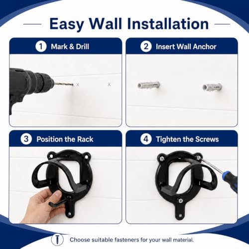 24 Counts Horse Bridle Rack, Bridle Bracket Bridle Hooks with Tubes & Screw - size: 24 Counts