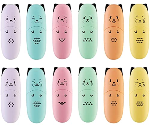 enlegend 2 Packs Cute Animal Design Mini Highlighter Pen Assorted Colors Chisel Tip Gift Pastel Color Highlighter Marker… - color: Multicolor