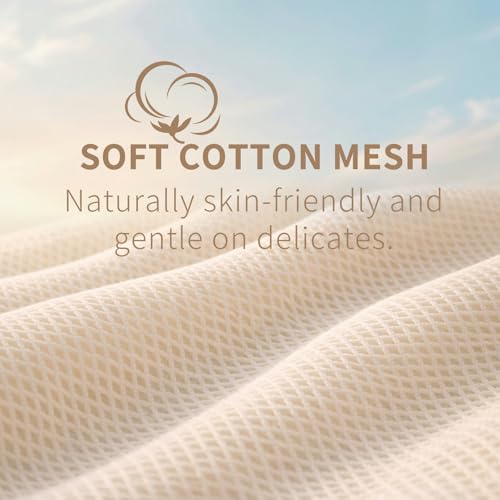 Muchfun Soft Cotton Mesh Laundry Bags for Delicates 1Large, 1Medium, 1Small - size: 1Large, 1Medium, 1Small
