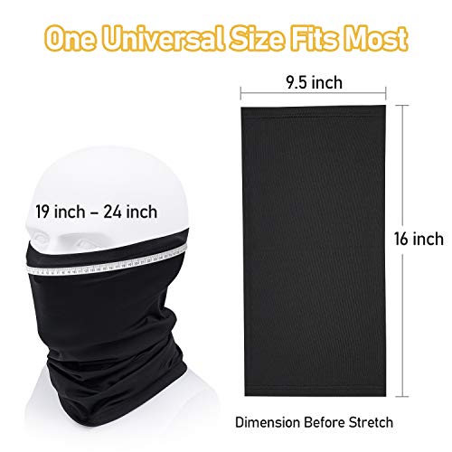TICONN Neck Gaiter for Men Women, Cooling Bandana Face Mask Cover Gator - color: 4 Black, style: Quick Dry