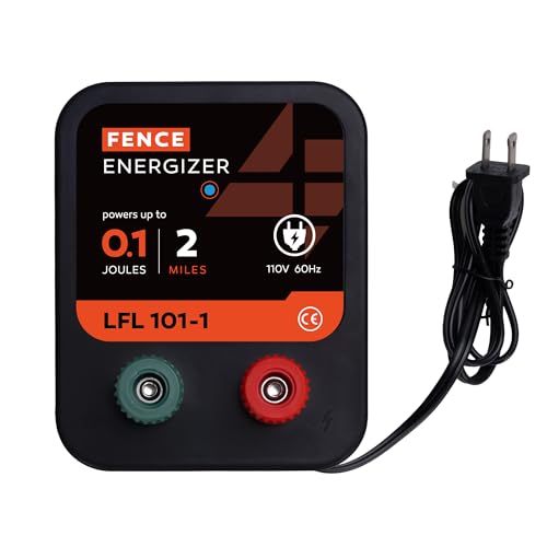 Electric Fence Charger, Electric Fence Energizer 0.1 Joule Ac Powered - size: 101-1