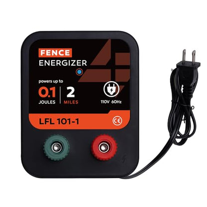 Electric Fence Charger, Electric Fence Energizer 0.1 Joule Ac Powered - size: 101-1