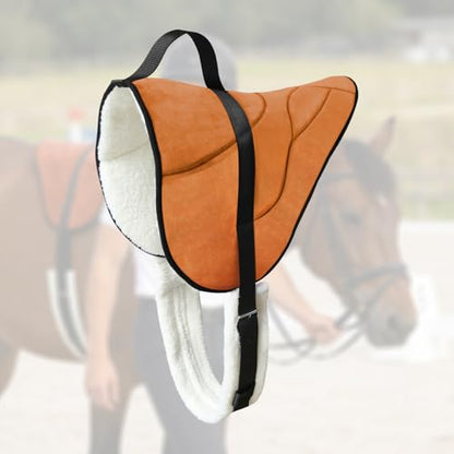 Bareback Pad for Horses, Horse Saddle Pad with Adjustable Girth,Shock-Absorbing Bareback Saddle Pad,Riding Pad for Horse Riders (Brown)
