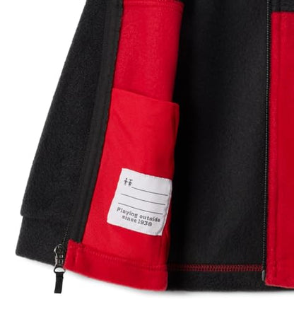 Columbia Youth Steens Mountain II Fleece Jacket - color: Mountain Red/Black, size: 3-6 Months