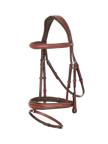 LeMieux Kudos Competition Flash Bridle - color: Chestnut, size: Cob