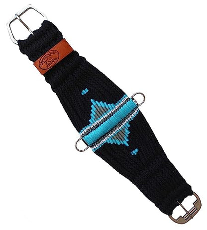 CHALLENGER 34" Western 25-Strand Wool Double Weave Aztec Cinch Girth Turquoise 97128-34