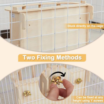 Unicorn Catcher Wooden Guinea Pig Hay Feeder, Large Hanging Rabbit Rack - size: 2 PACK