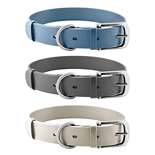 Tuff Pupper Heavy Duty Waterproof Dog Collar for Small, Medium & Large Dogs - color: Snow White