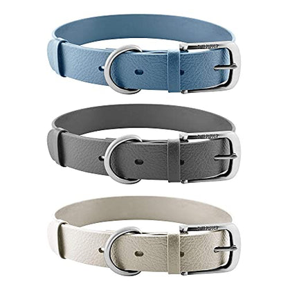Tuff Pupper Heavy Duty Waterproof Dog Collar for Small, Medium & Large Dogs - color: Sky Blue