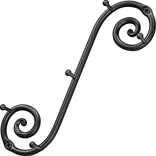RTZEN Farmhouse Small Key Holder for Wall, Wrought Iron Wall Mount Rack - style: Vertical