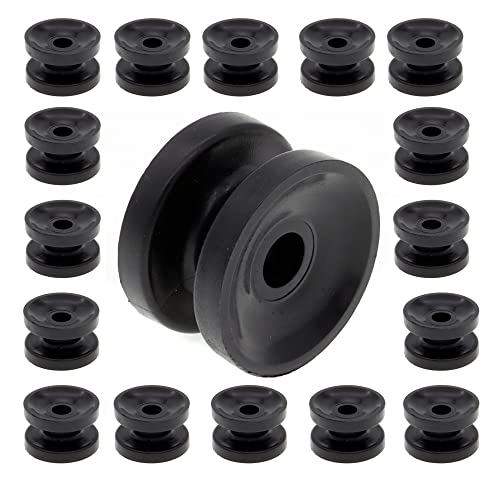 36 Pcs Circular Ring Corner Post Electric Fence Insulators, Black